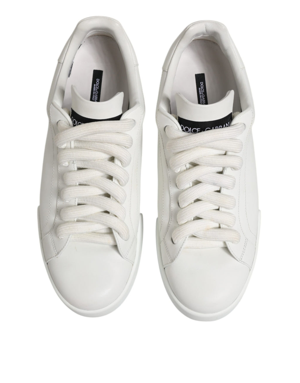 Dolce & Gabbana White Logo Lace Up Low Top Men Sneakers Shoes