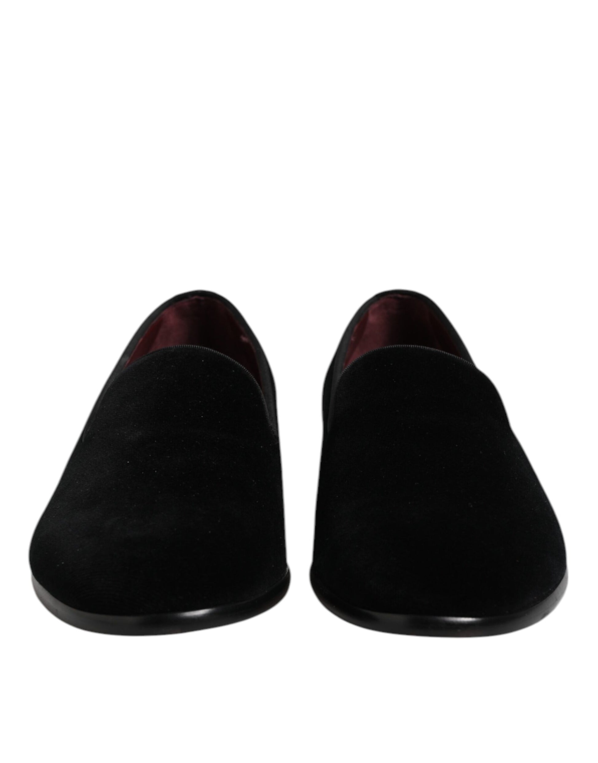 Schwarze Slipper aus Samt – formelle Schuhe