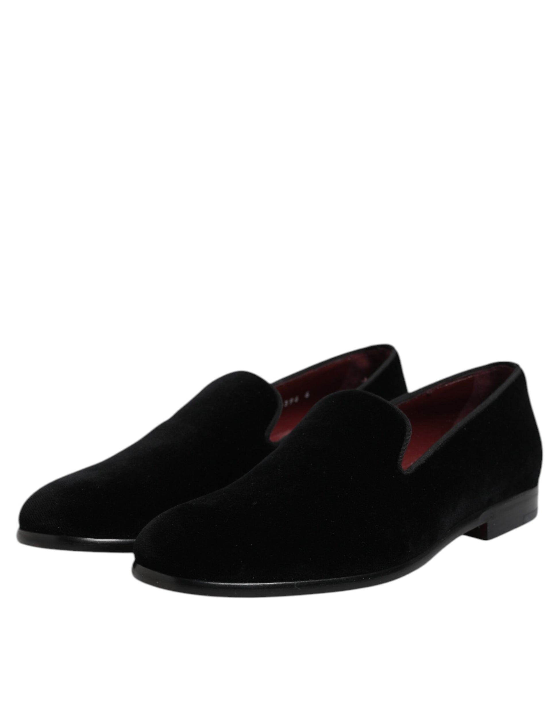 Schwarze Slipper aus Samt – formelle Schuhe