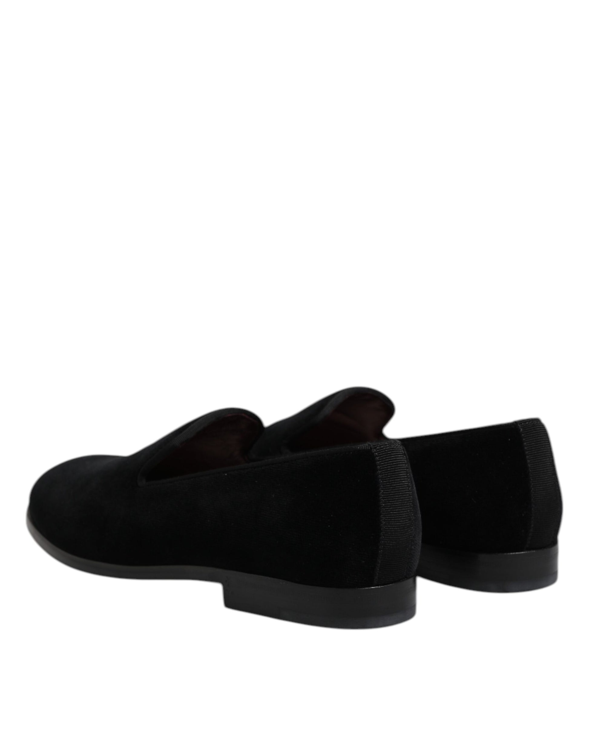 Schwarze Slipper aus Samt – formelle Schuhe