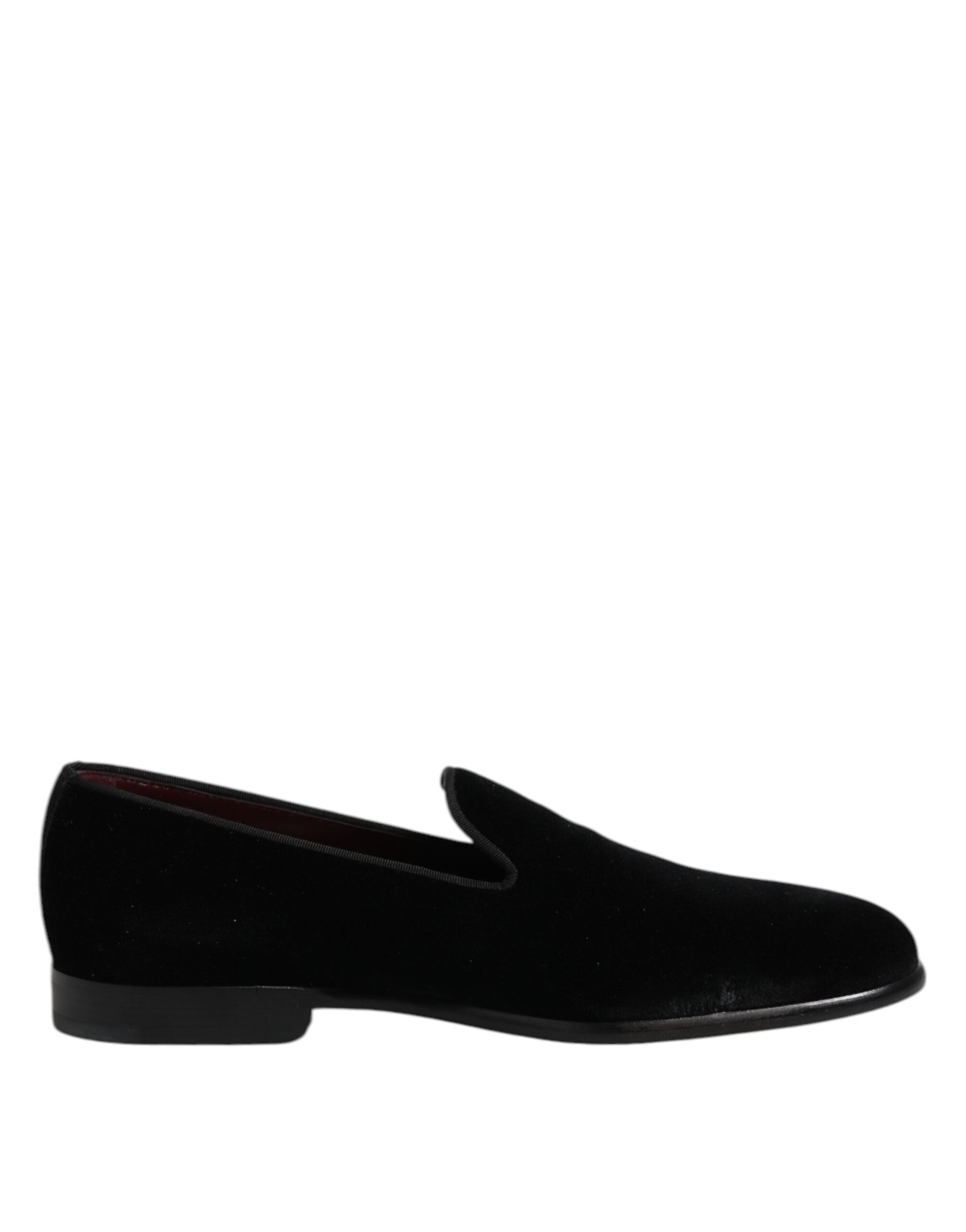 Schwarze Slipper aus Samt – formelle Schuhe