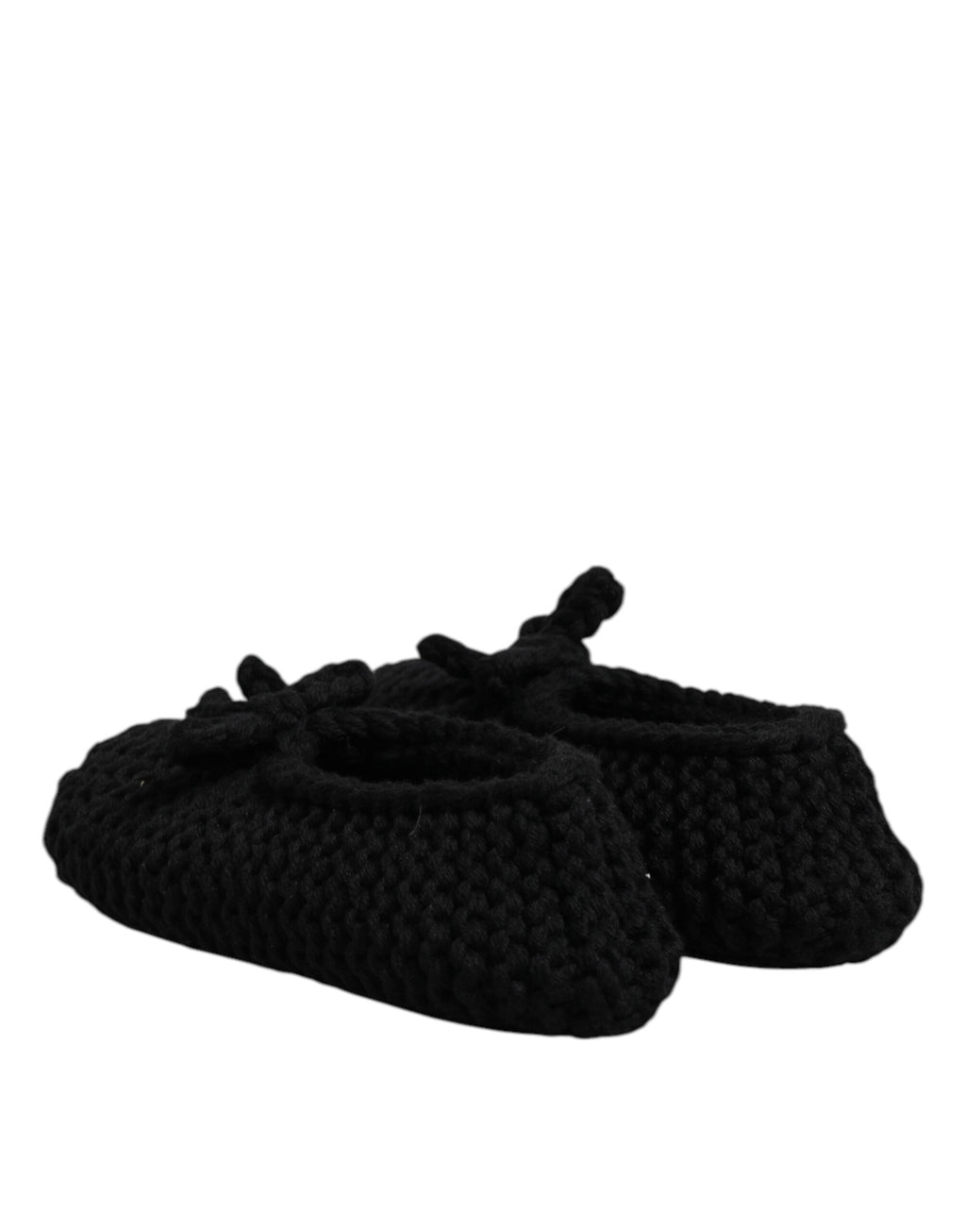 Schwarze Ballerinas aus Wolle zum Hineinschlüpfen