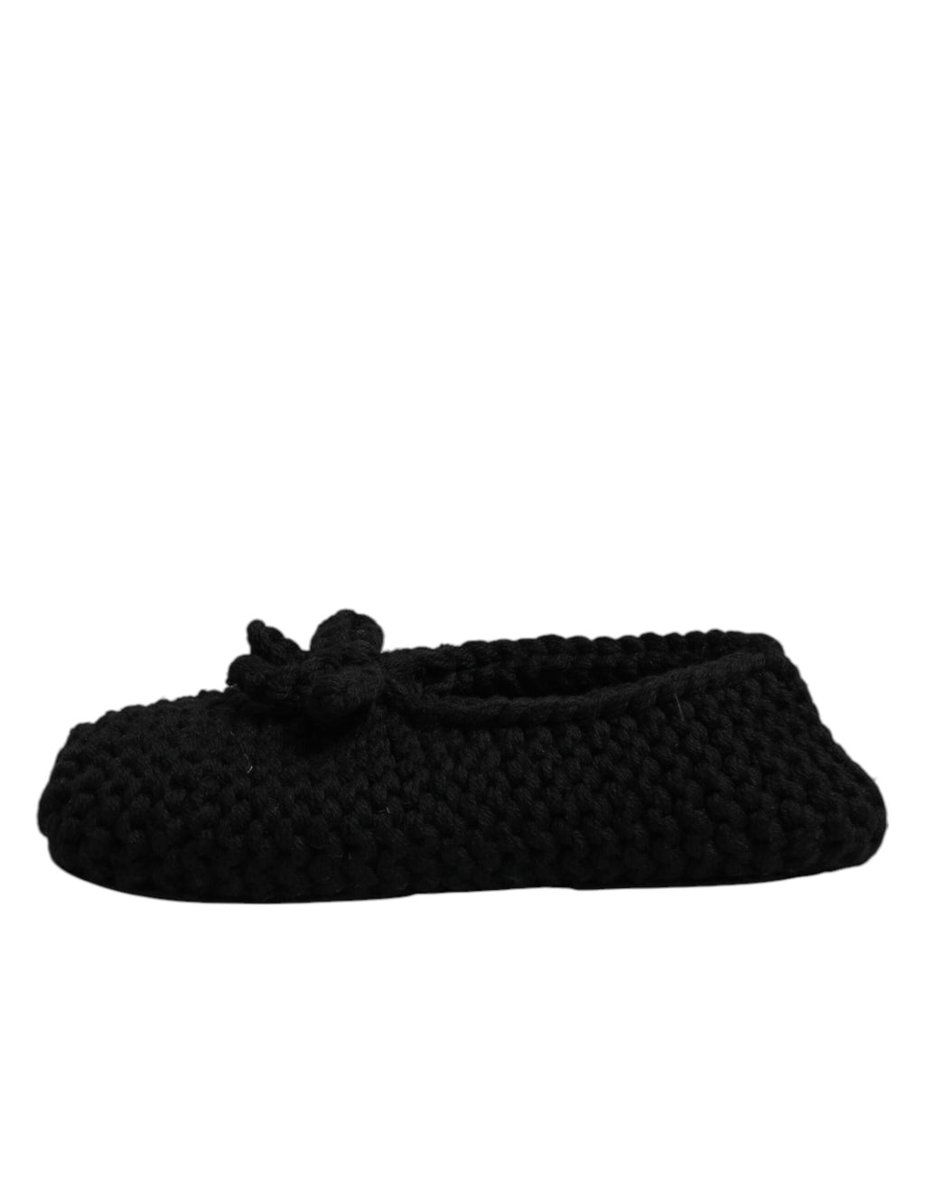 Schwarze Ballerinas aus Wolle zum Hineinschlüpfen