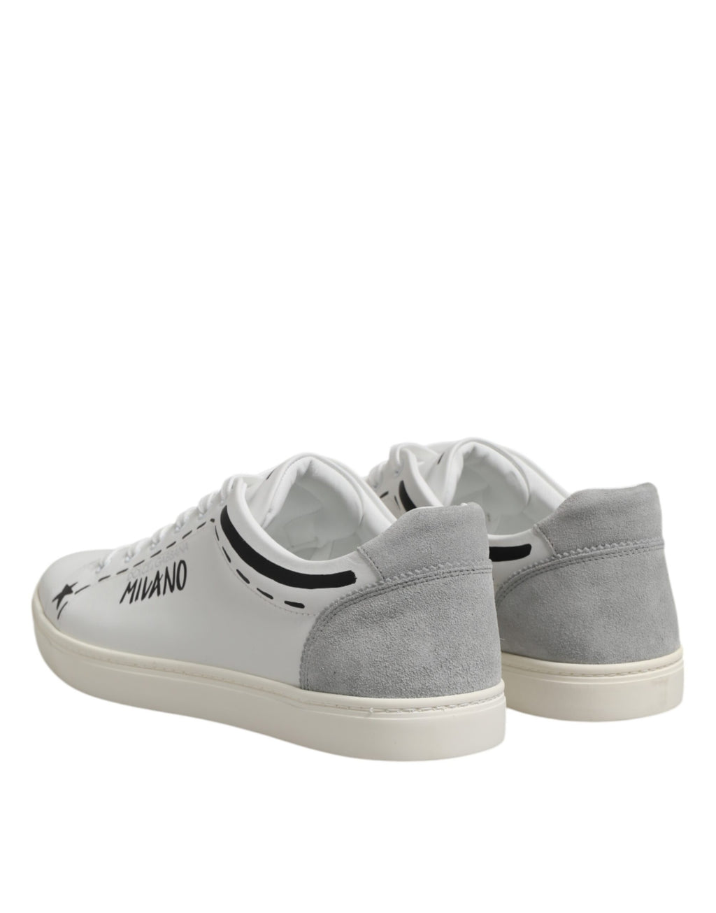 White Leather MILANO Low Top Sneakers Shoes