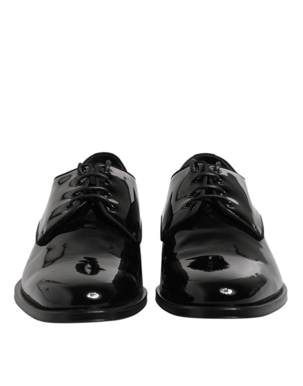 Schwarze Derby-Schuhe aus Lackleder für formelle Anlässe