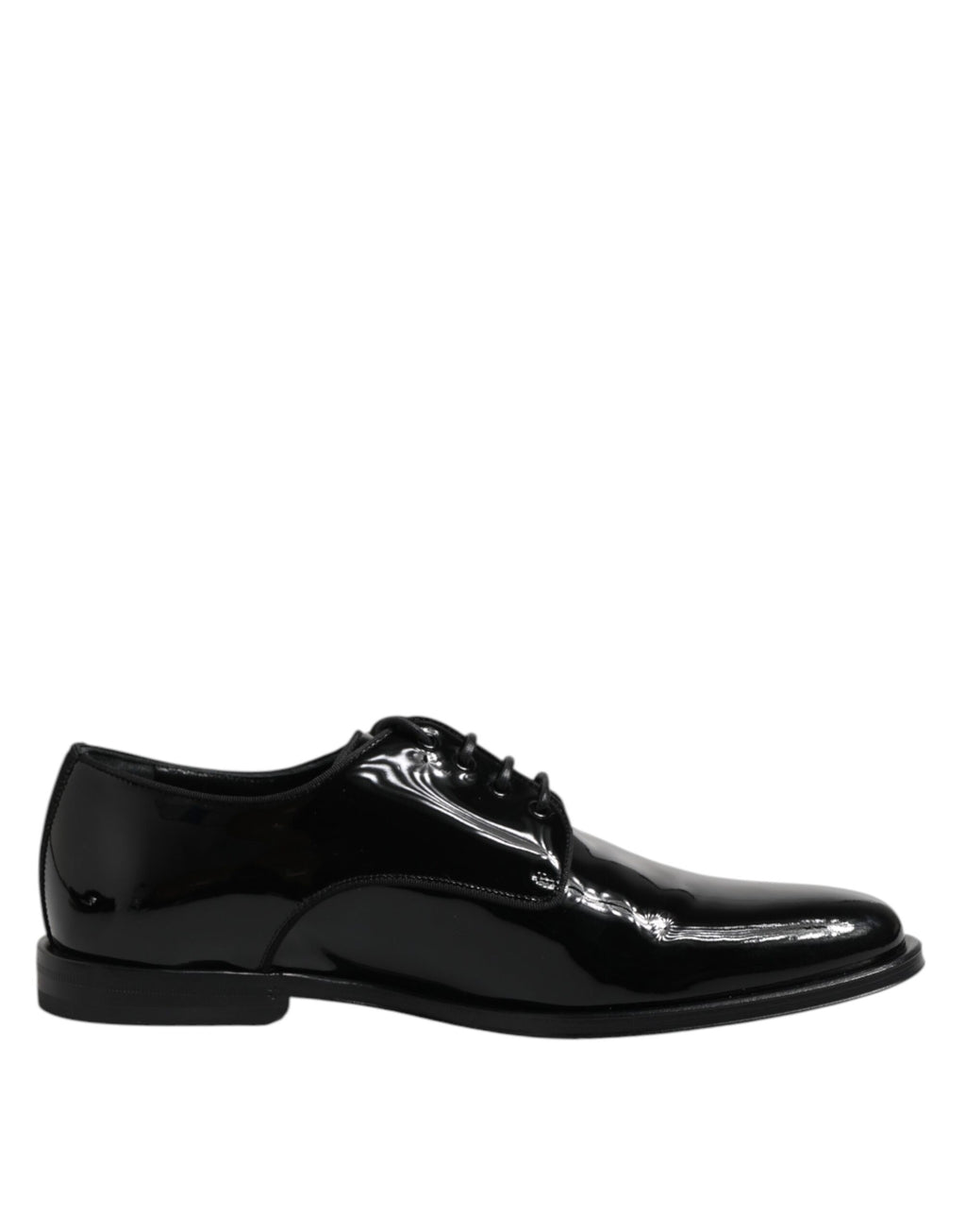 Schwarze Derby-Schuhe aus Lackleder für formelle Anlässe