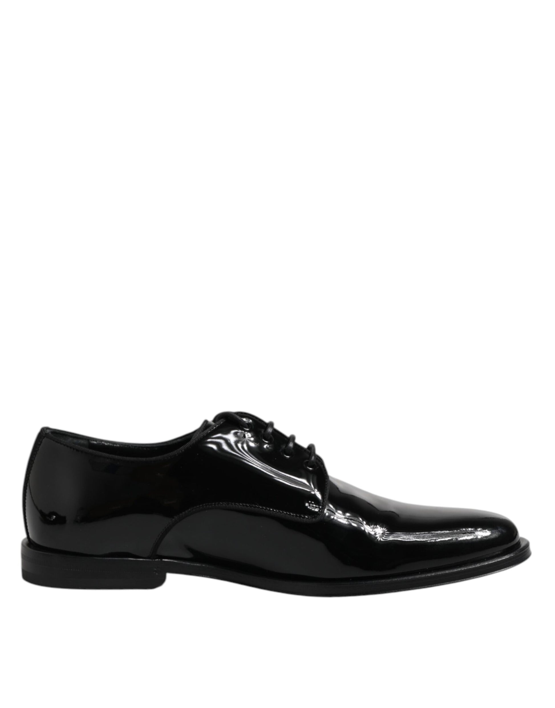 Schwarze Derby-Schuhe aus Lackleder für formelle Anlässe