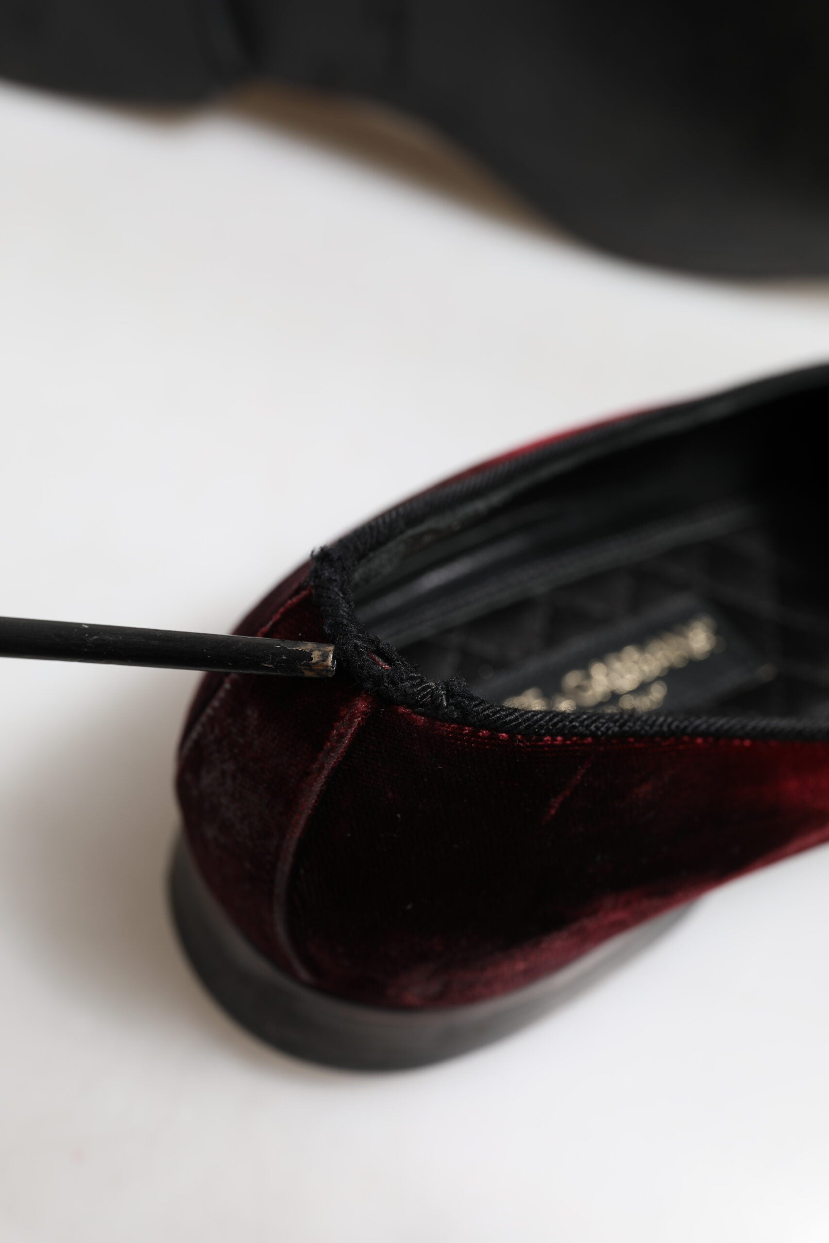 Red Velvet Herren Slipper zum Hineinschlüpfen Abendschuhe