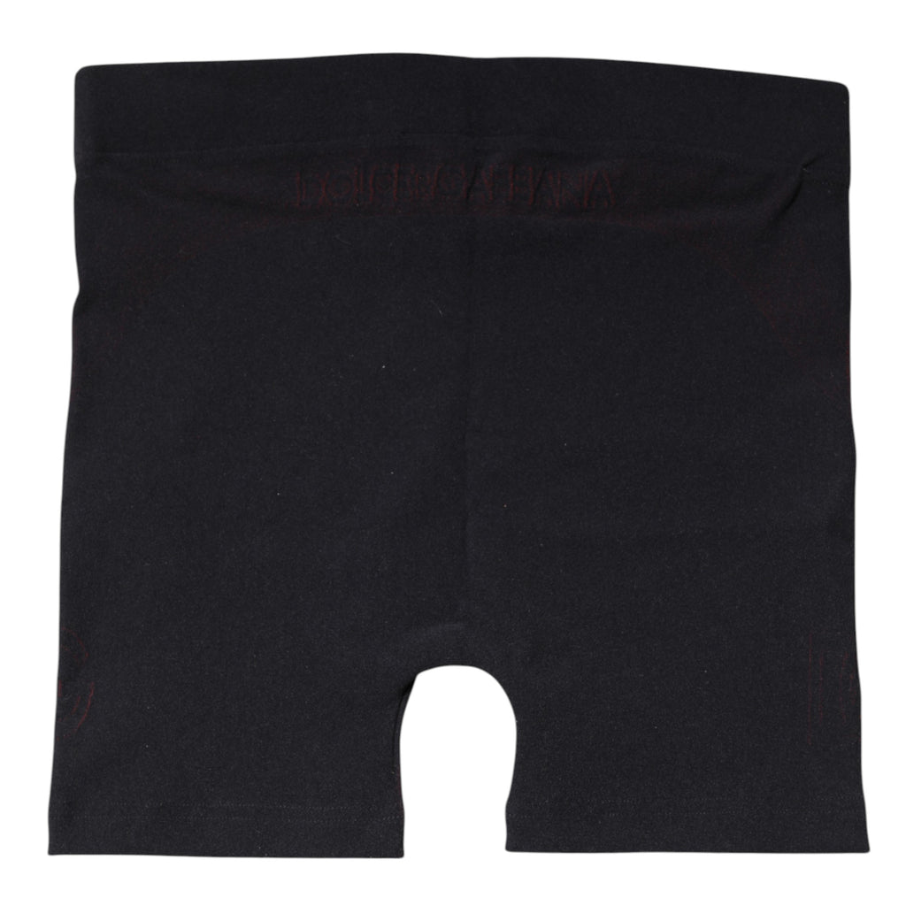Schwarze Nylon-Stretch-Boxershorts