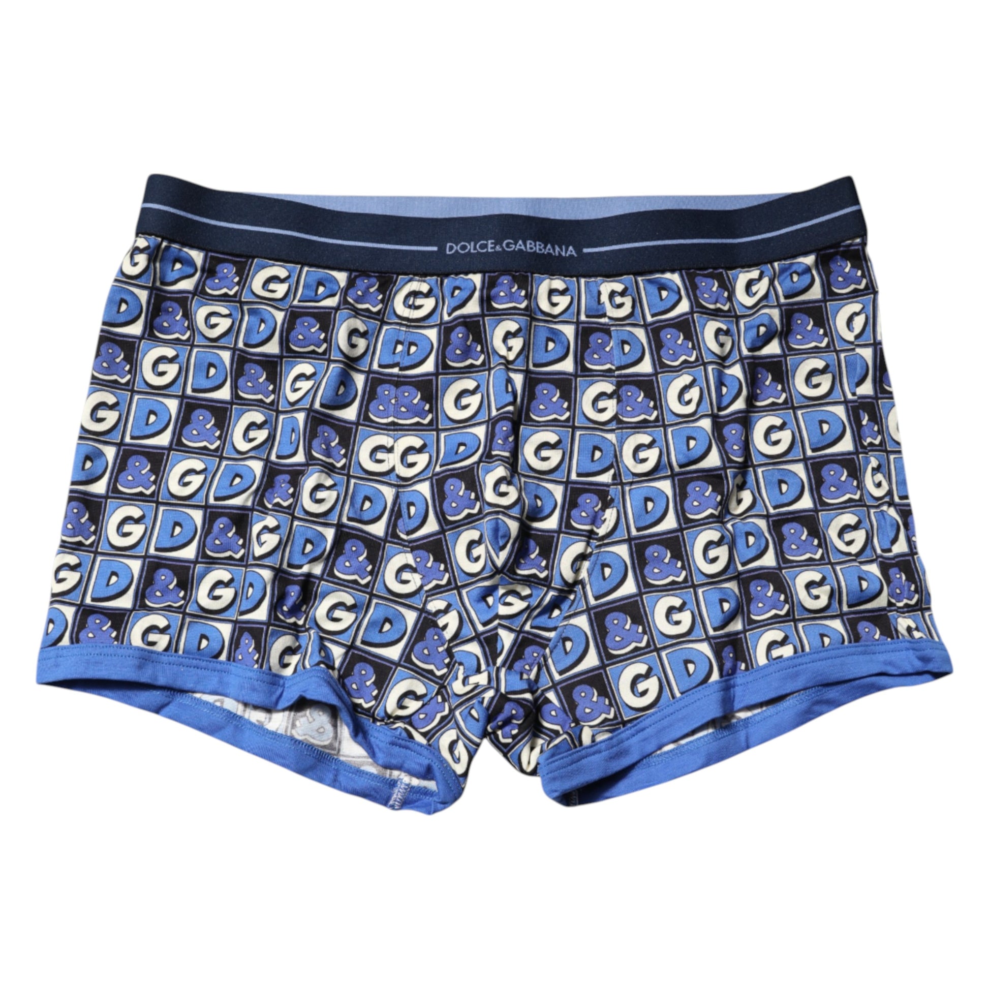 Blaue Boxershorts aus Baumwolle mit Logo-Print