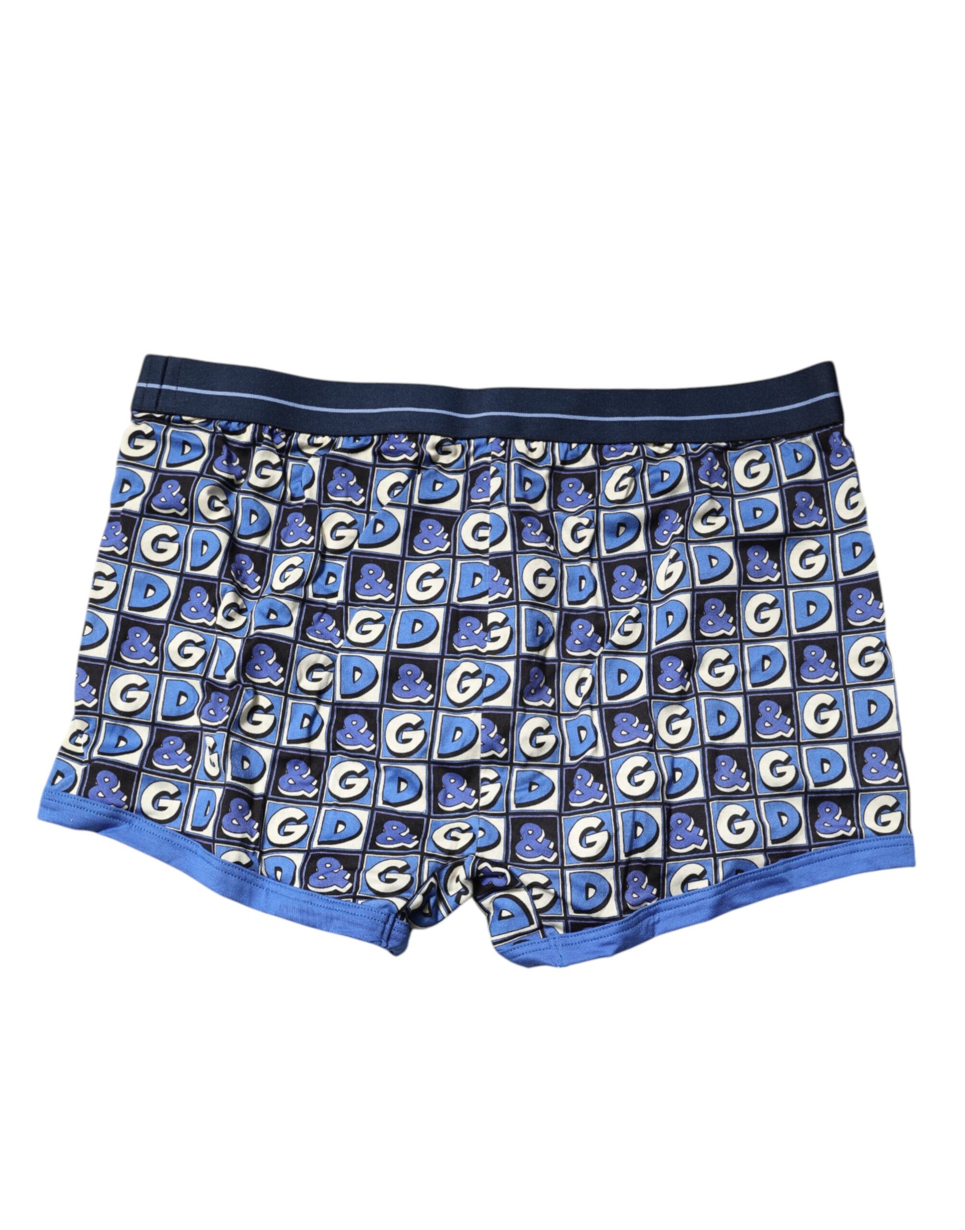 Blaue Boxershorts aus Baumwolle mit Logo-Print