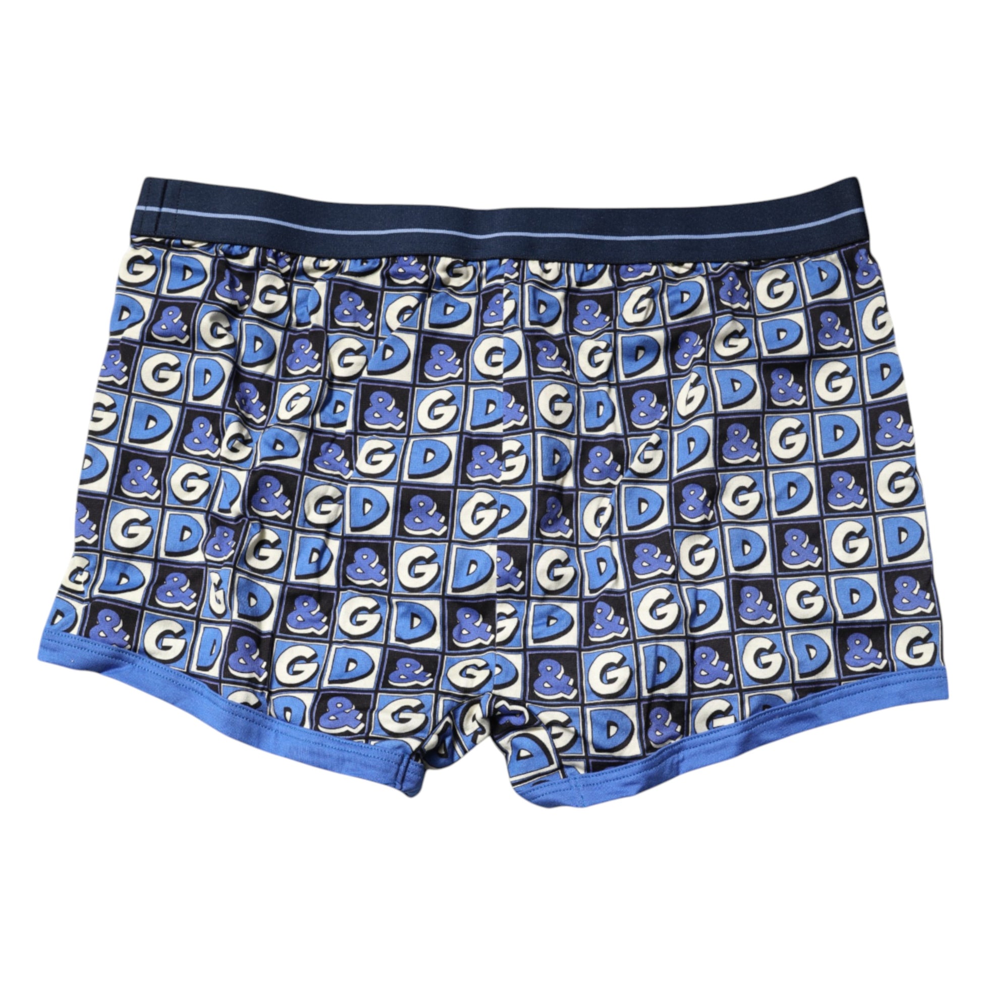 Blaue Boxershorts aus Baumwolle mit Logo-Print