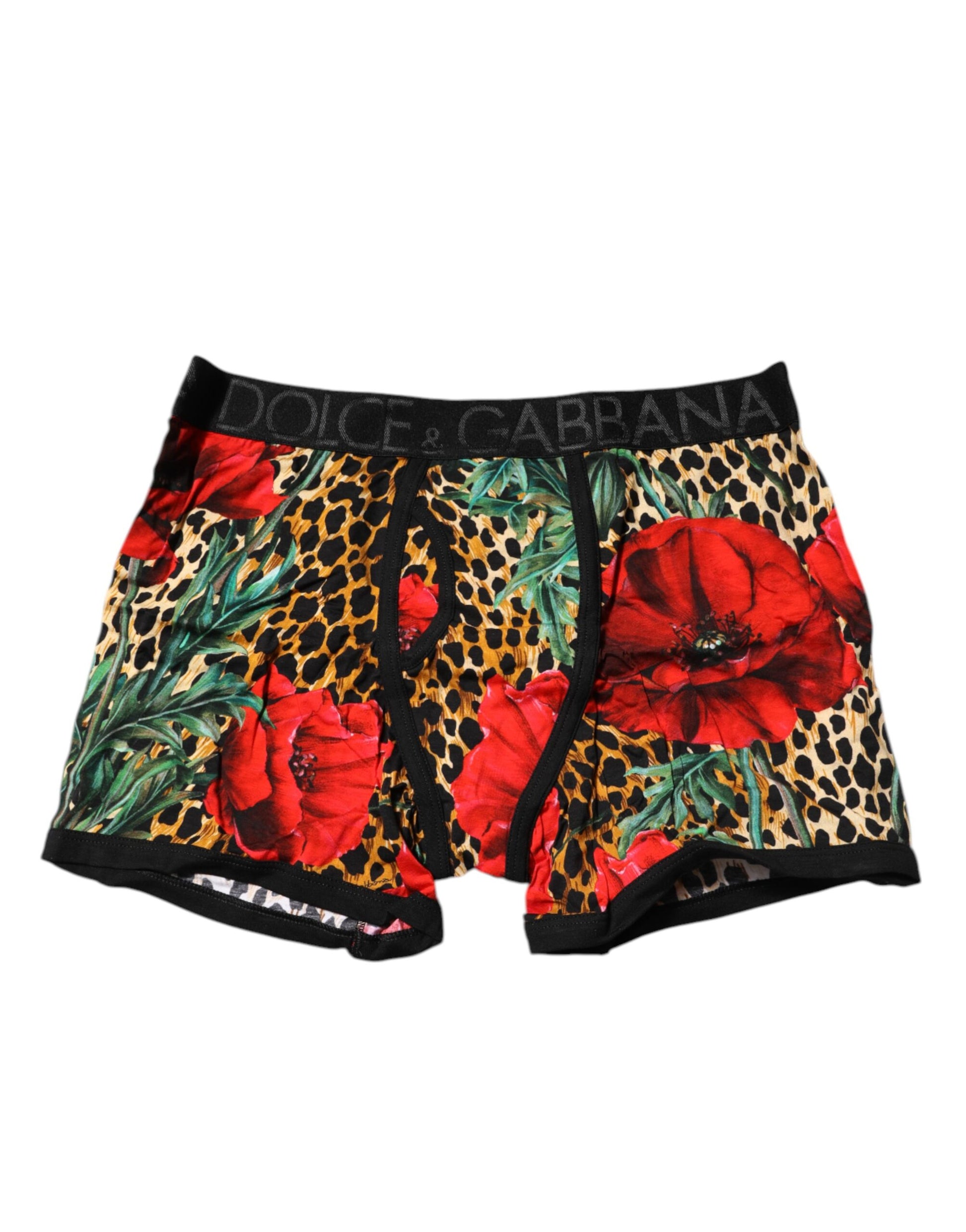 Braune Boxershorts mit Leopardenmuster in normaler Passform