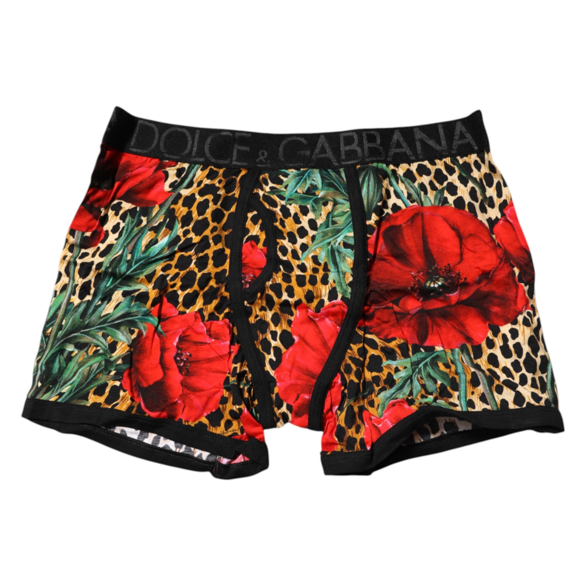 Braune Boxershorts mit Leopardenmuster in normaler Passform