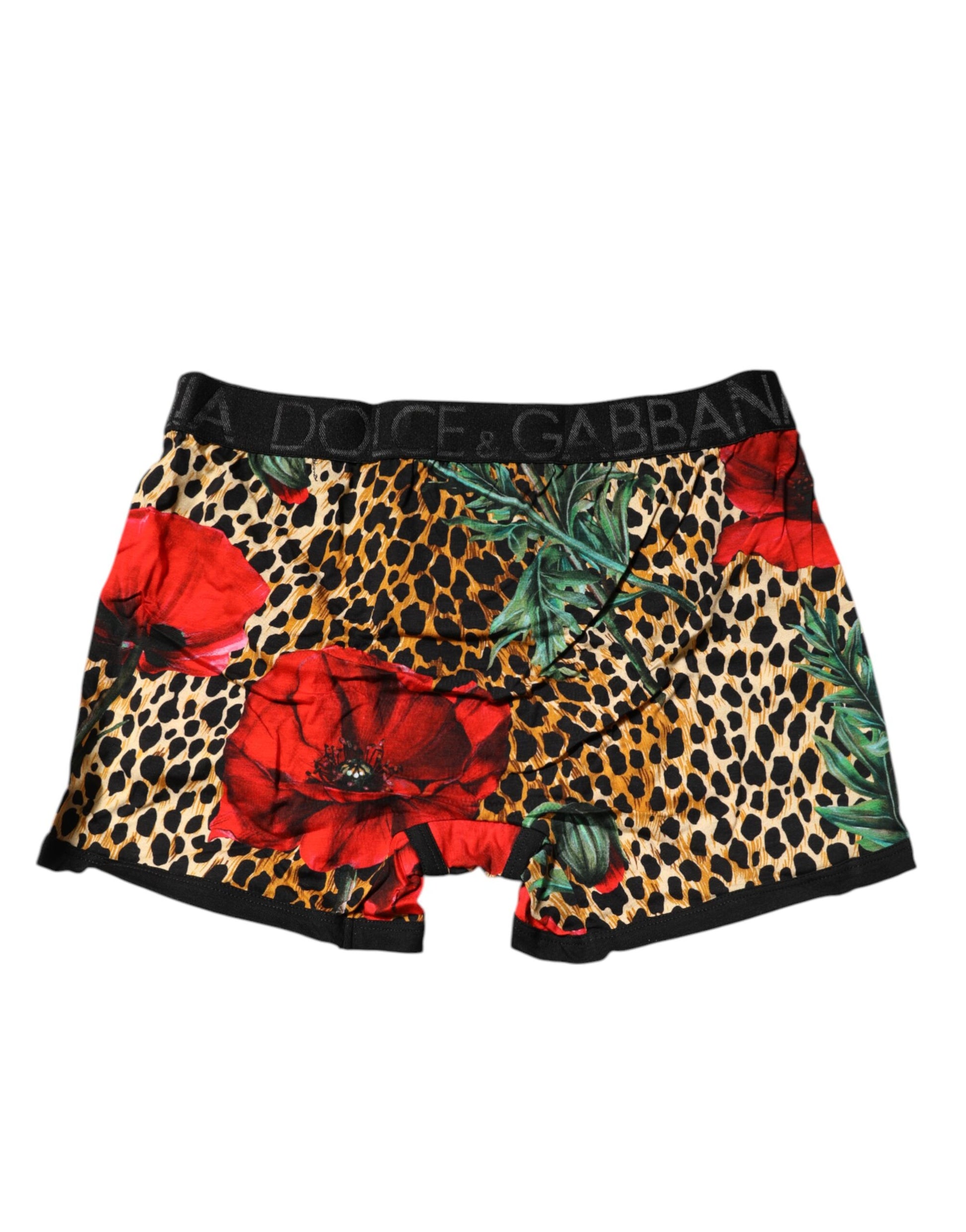 Braune Boxershorts mit Leopardenmuster in normaler Passform