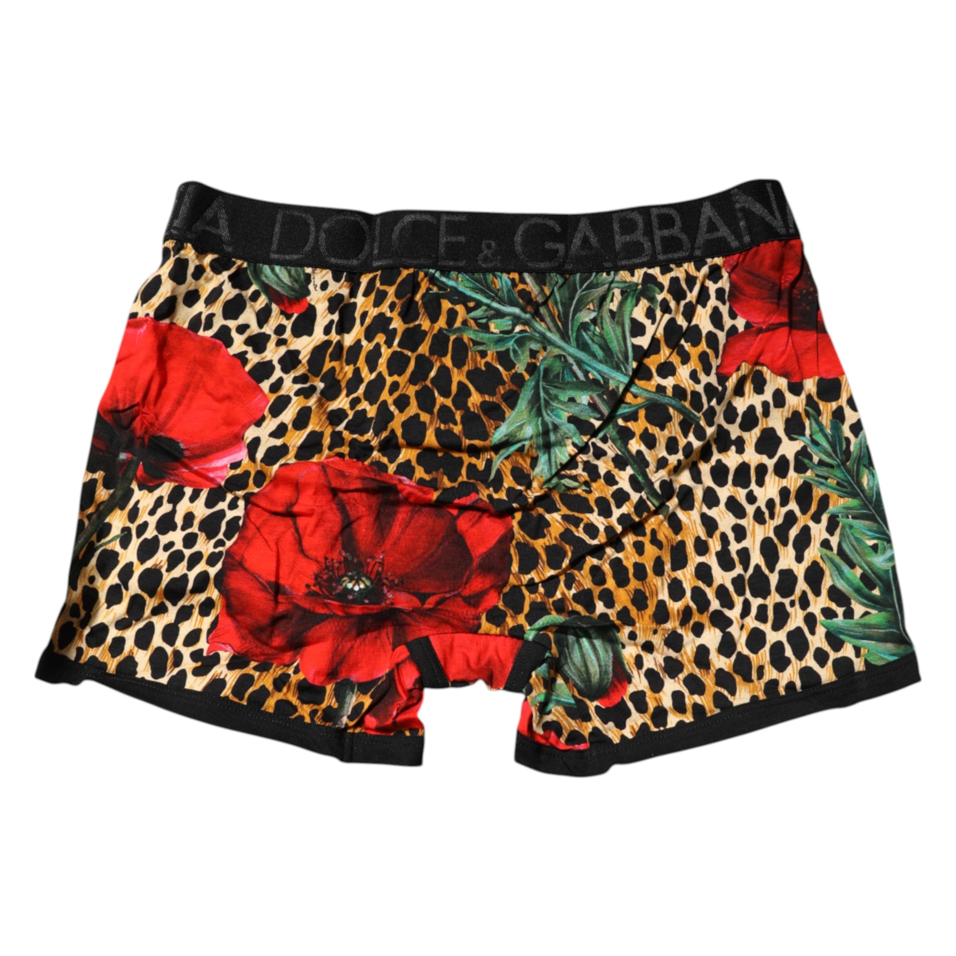 Braune Boxershorts mit Leopardenmuster in normaler Passform