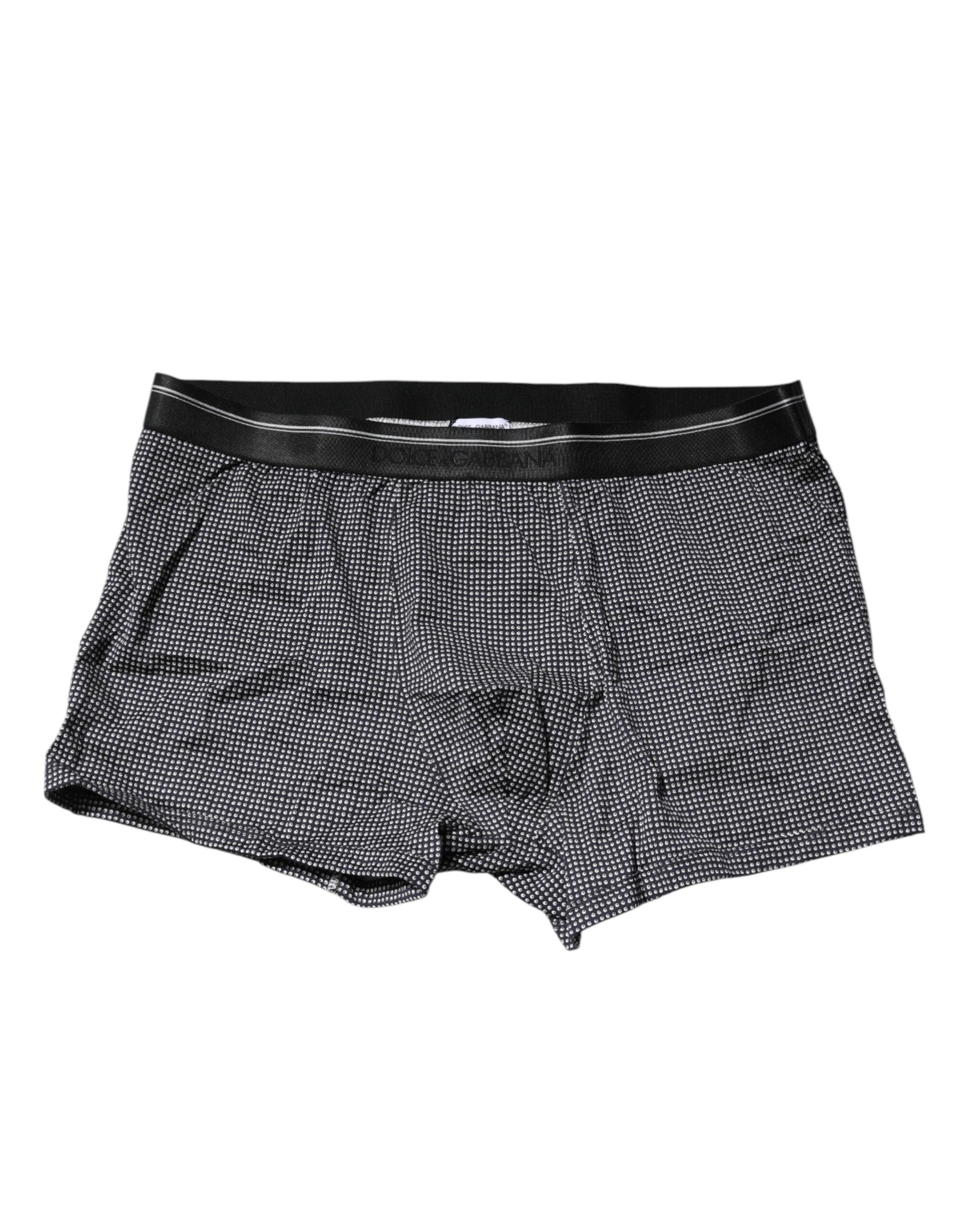 Grau bedruckte Boxershorts aus Baumwolle
