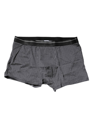 Grau bedruckte Boxershorts aus Baumwolle