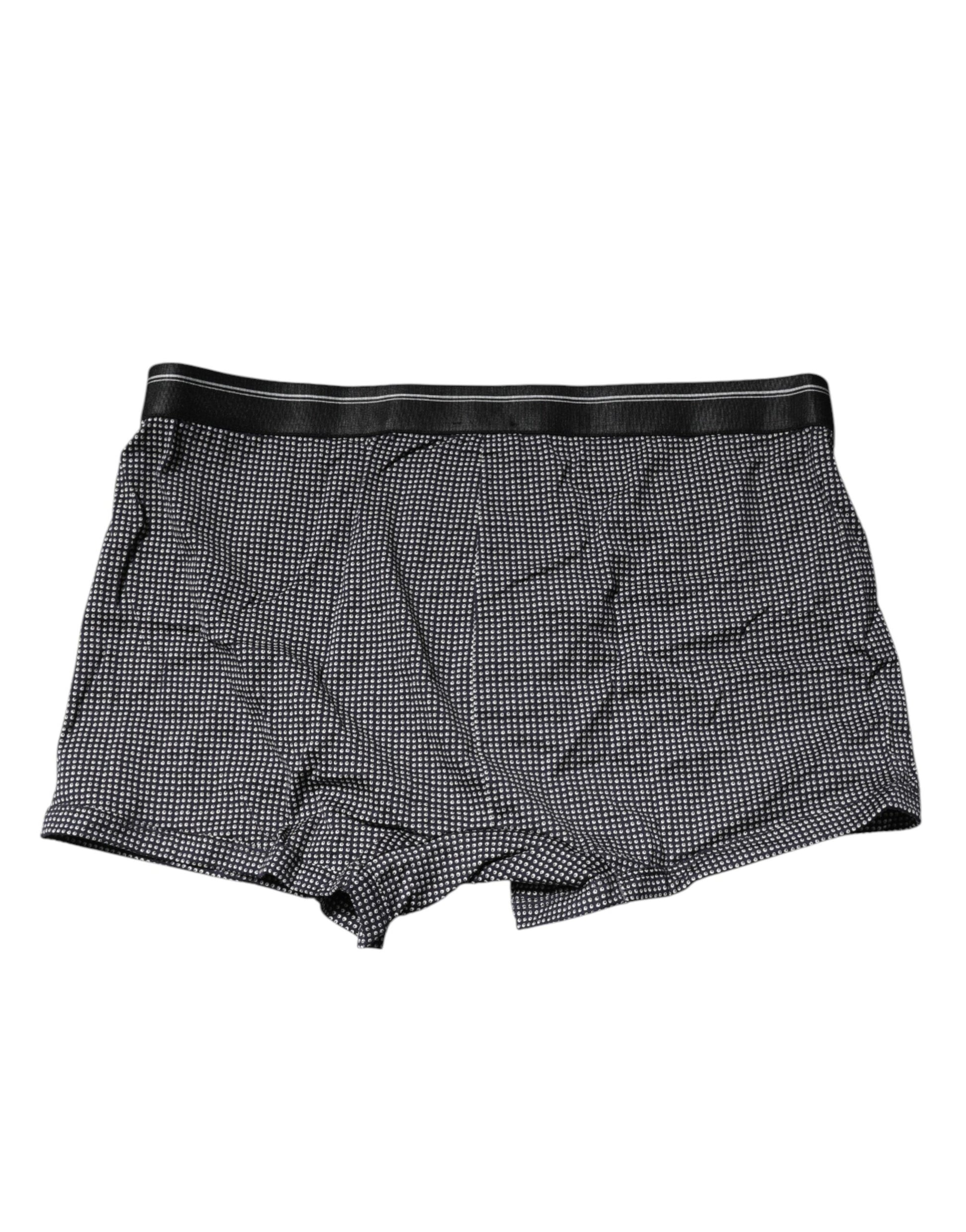 Grau bedruckte Boxershorts aus Baumwolle