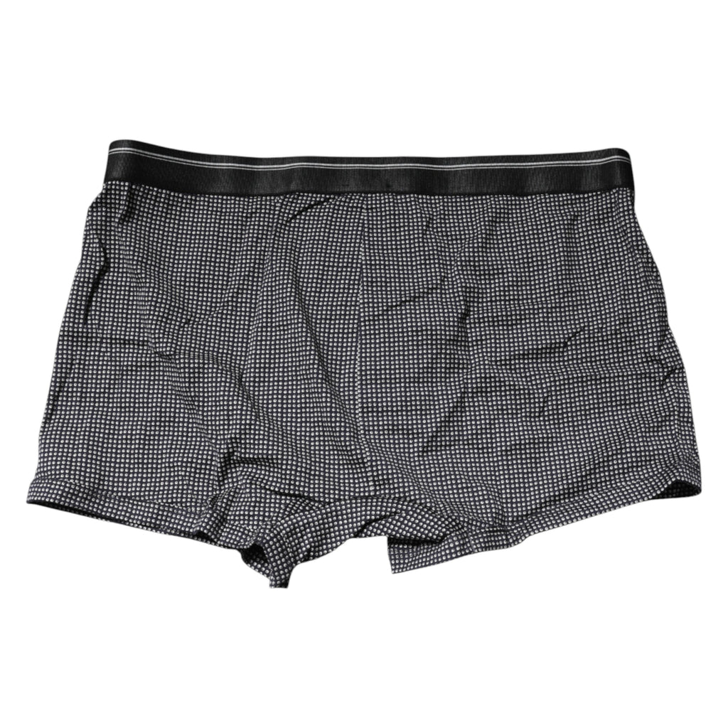 Grau bedruckte Boxershorts aus Baumwolle