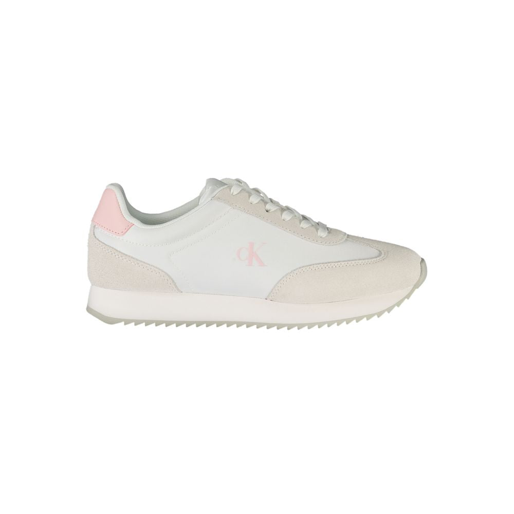 Weiße Leder Damen Sneaker