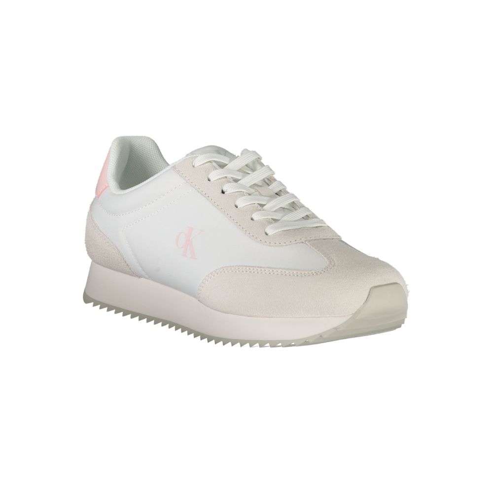 Weiße Leder Damen Sneaker
