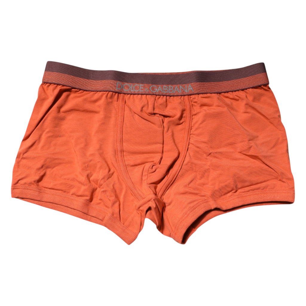 Orangefarbene Boxershorts aus Baumwolle in regulärer Passform