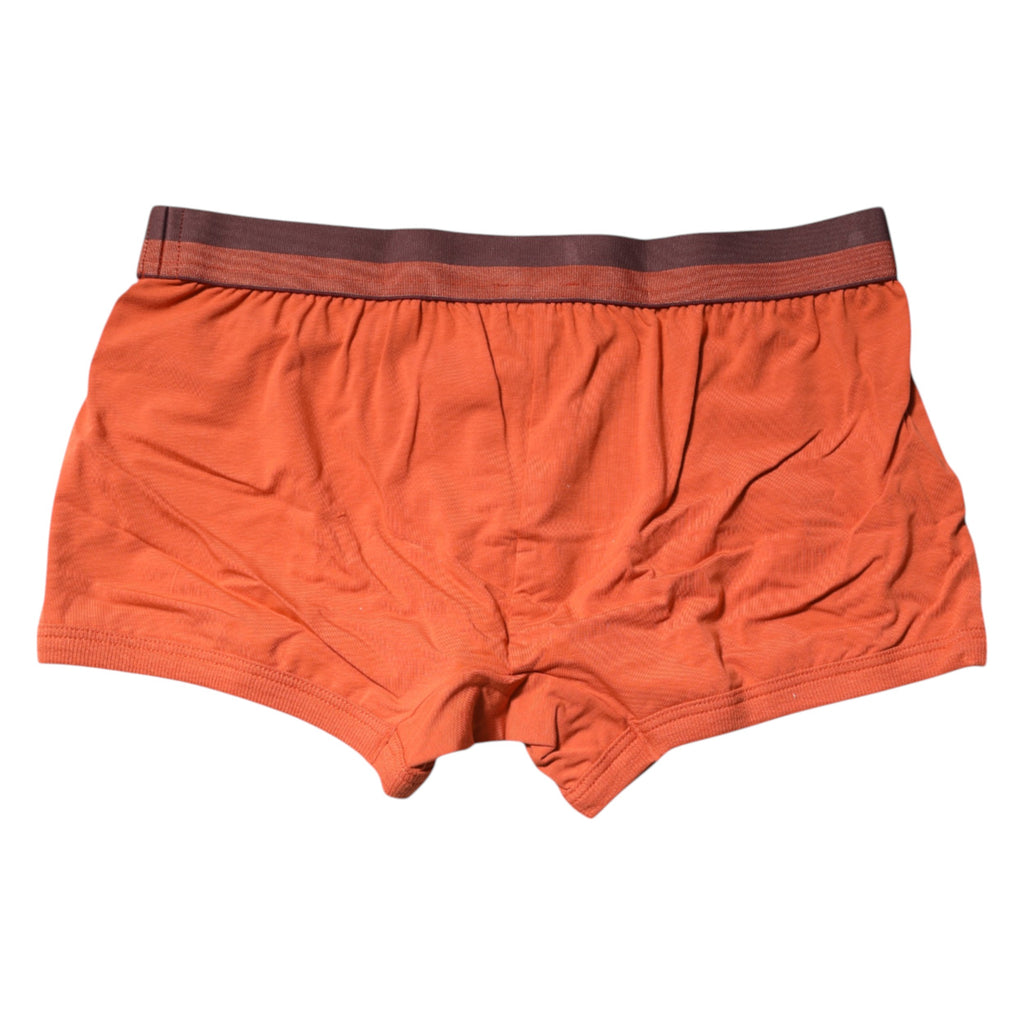 Orangefarbene Boxershorts aus Baumwolle in regulärer Passform
