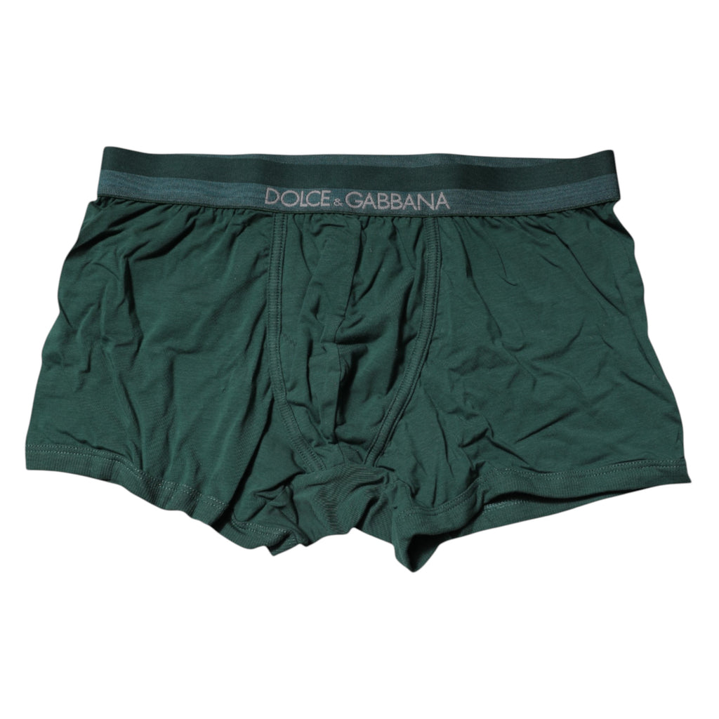 Grüne Baumwolle Regular Herren Boxershorts Unterwäsche