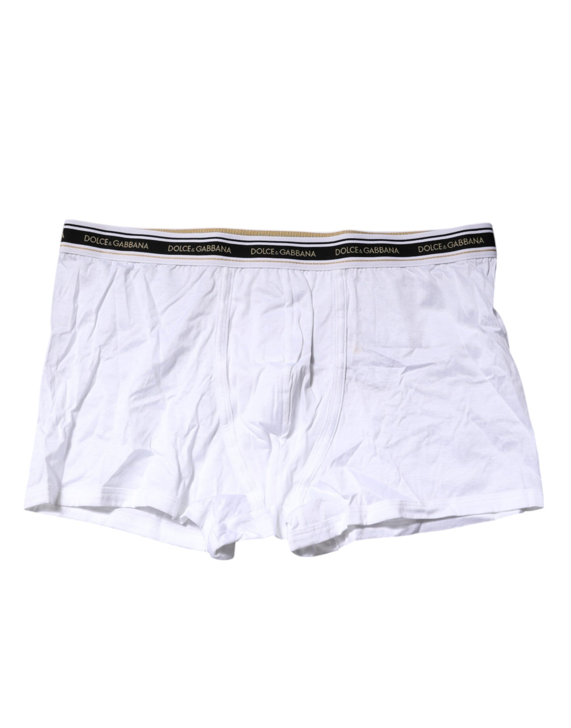 Weiße Boxershorts aus Baumwollstretch in normaler Passform
