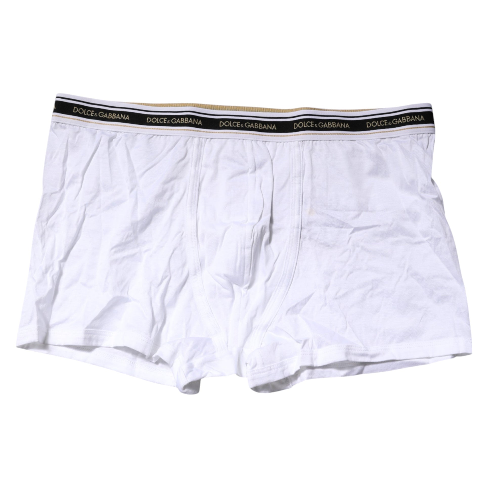 Weiße Boxershorts aus Baumwollstretch in normaler Passform