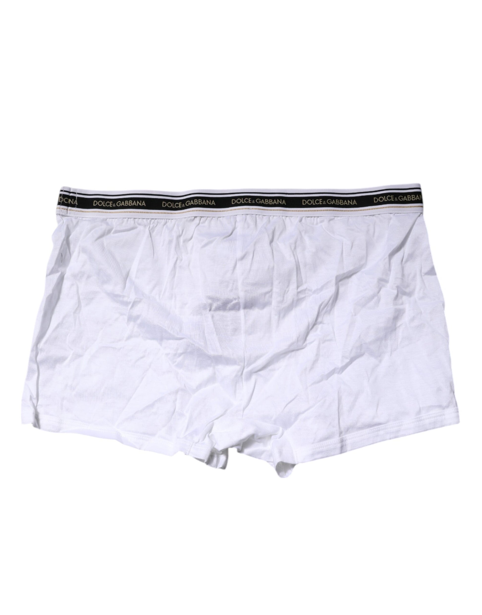 Weiße Boxershorts aus Baumwollstretch in normaler Passform