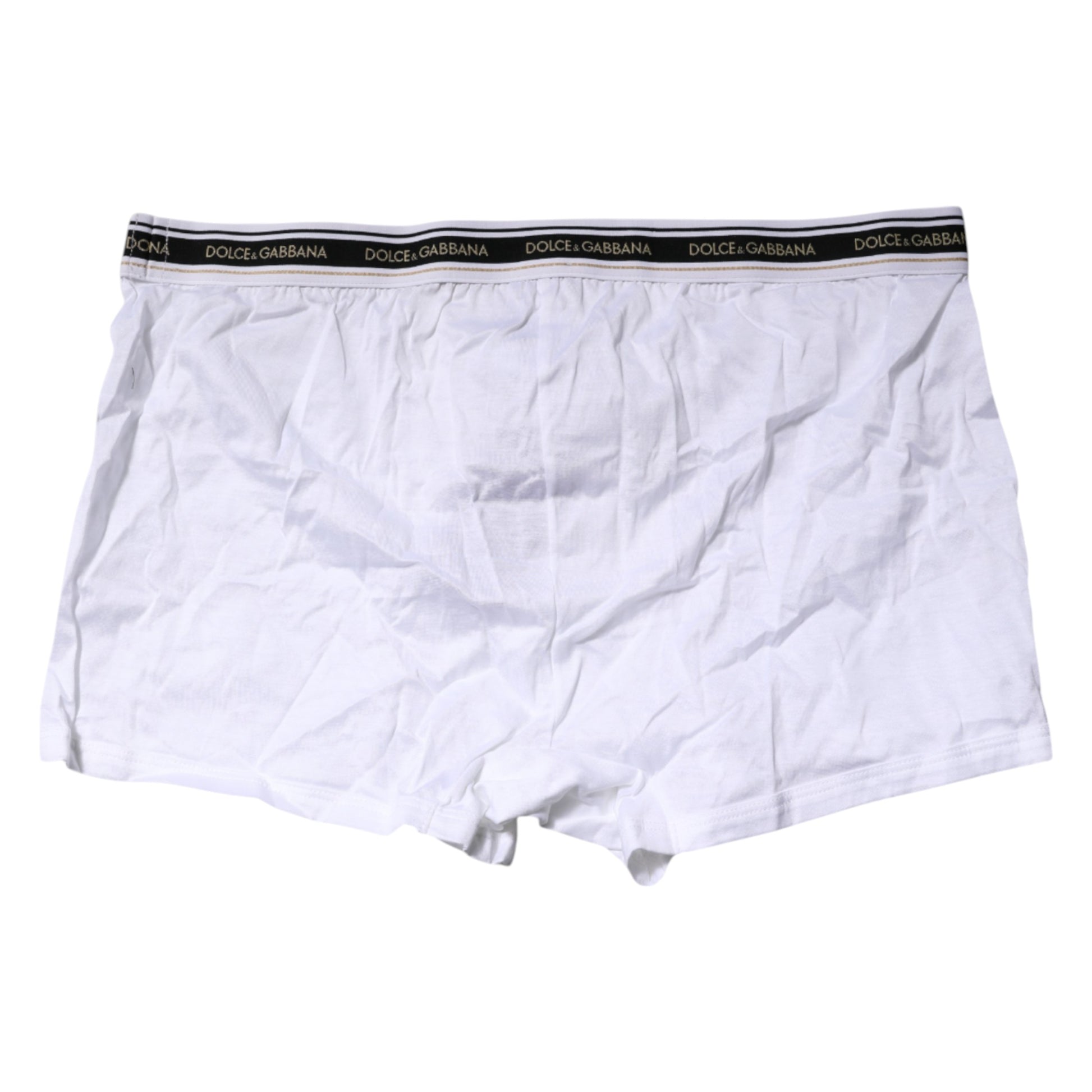 Weiße Boxershorts aus Baumwollstretch in normaler Passform