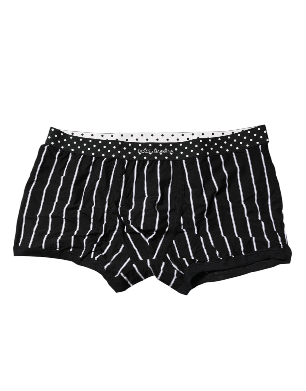 Dolce & Gabbana Black White Striped Regular Boxer Underwear