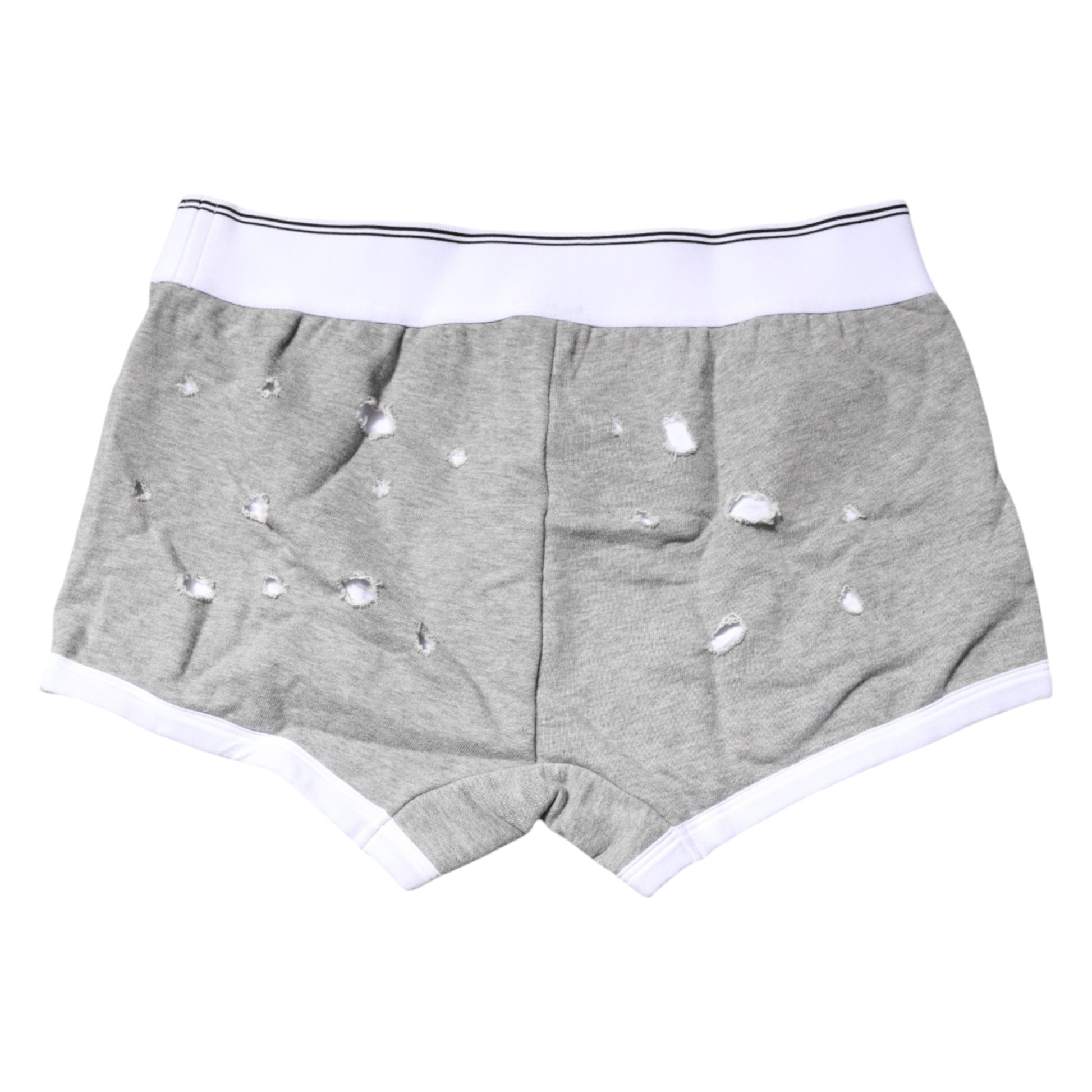 Dolce & Gabbana Gray Cotton Stretch Regular Boxer Underwear