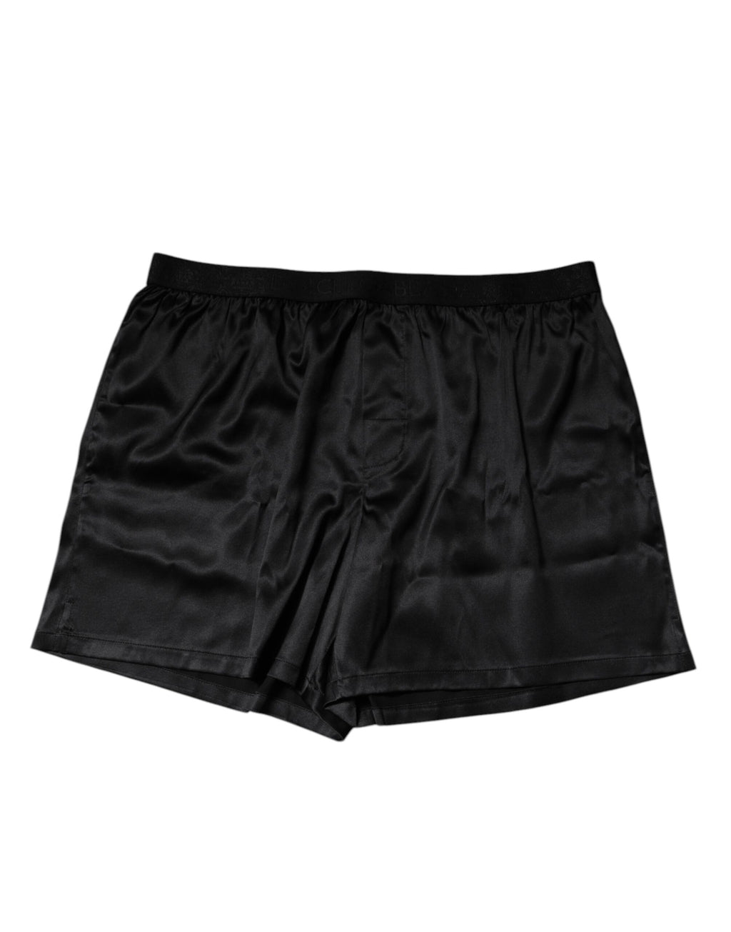 Schwarze Seide Regular Herren Boxershorts Unterwäsche