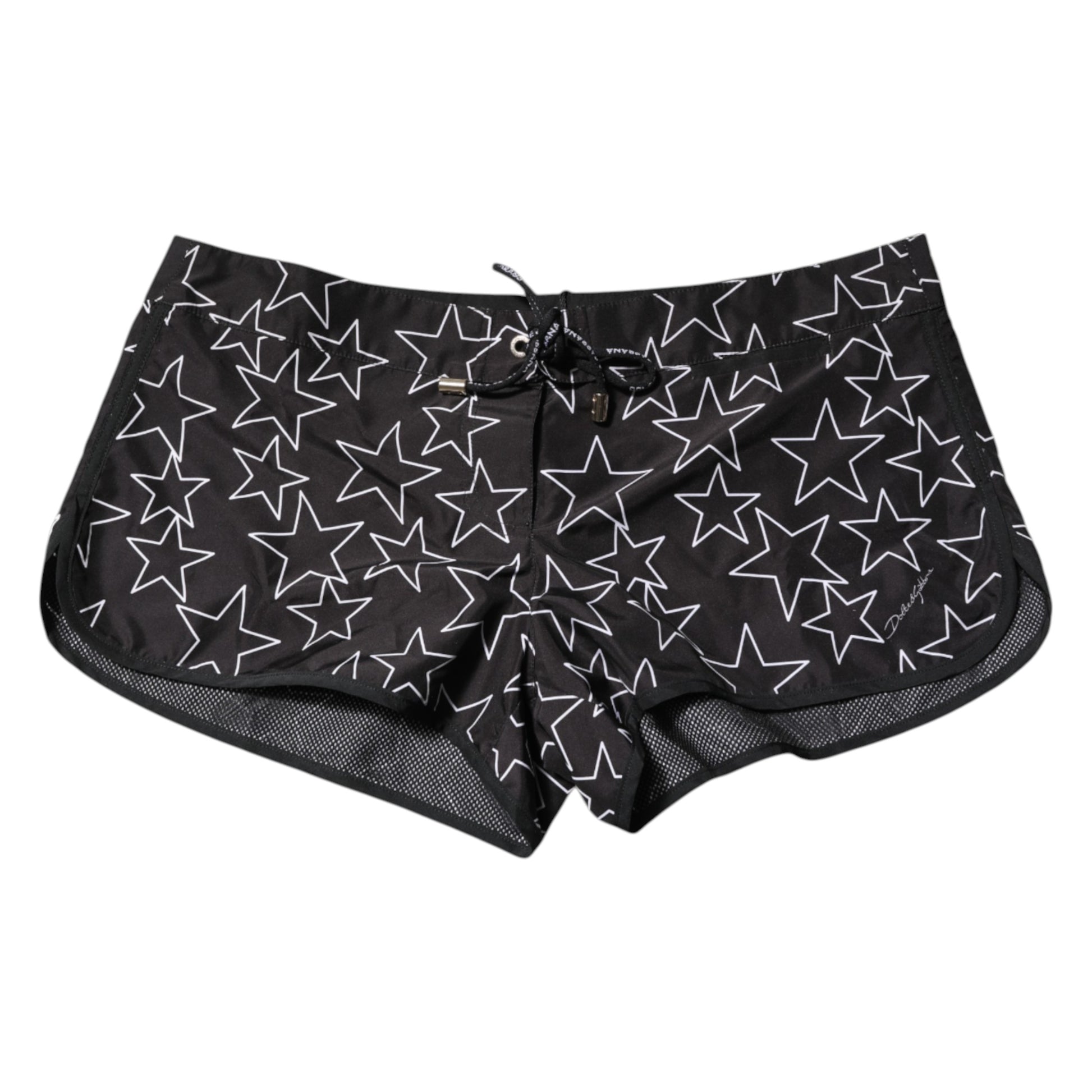 Schwarze Strandshorts mit Sternenmuster