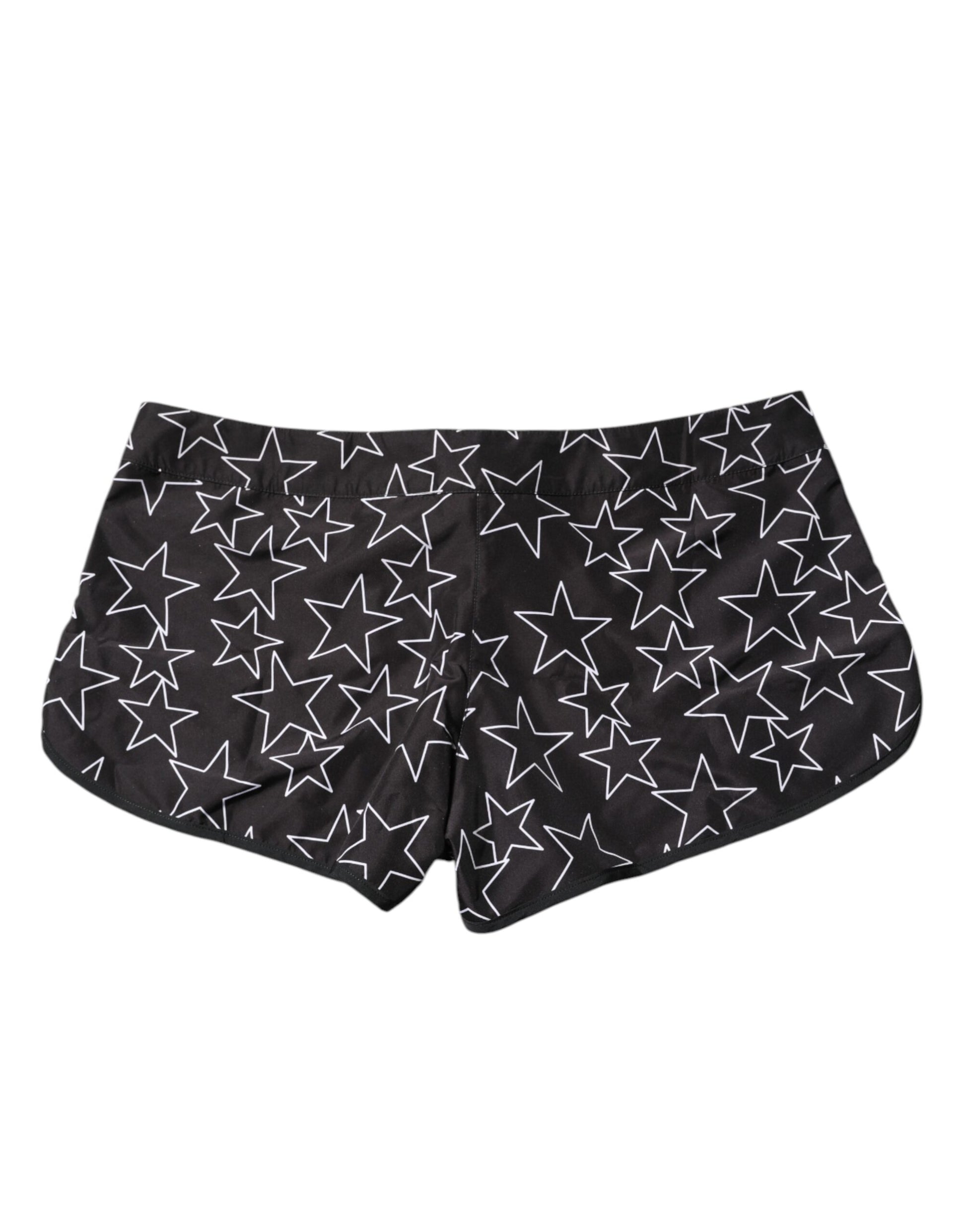 Dolce & Gabbana Black Star Print Beachwear Shorts Swimwear