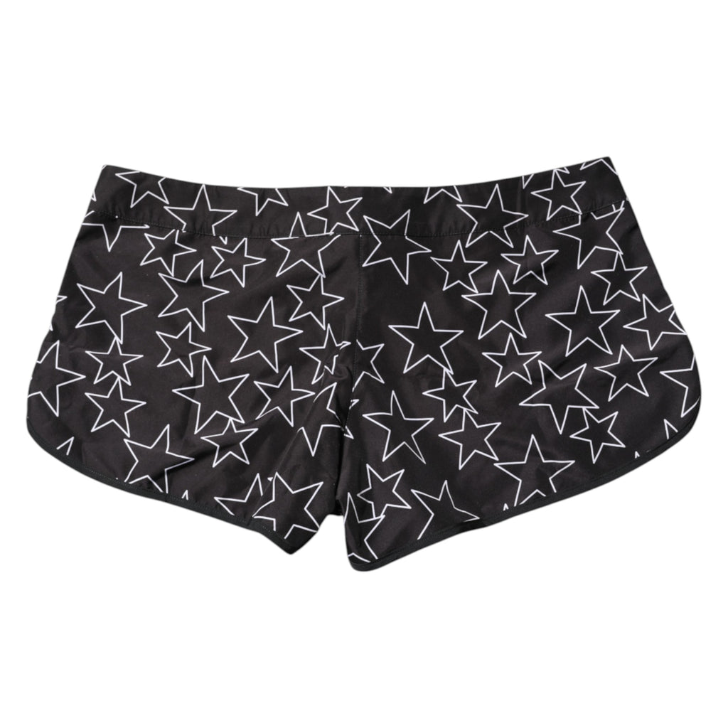 Schwarze Strandshorts mit Sternenmuster