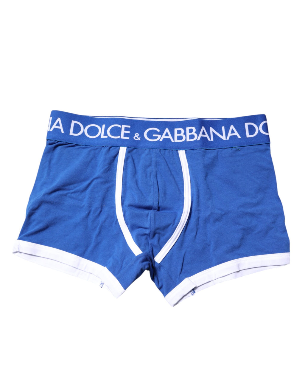 Blaue Boxershorts mit Logo-Taille und normaler Passform