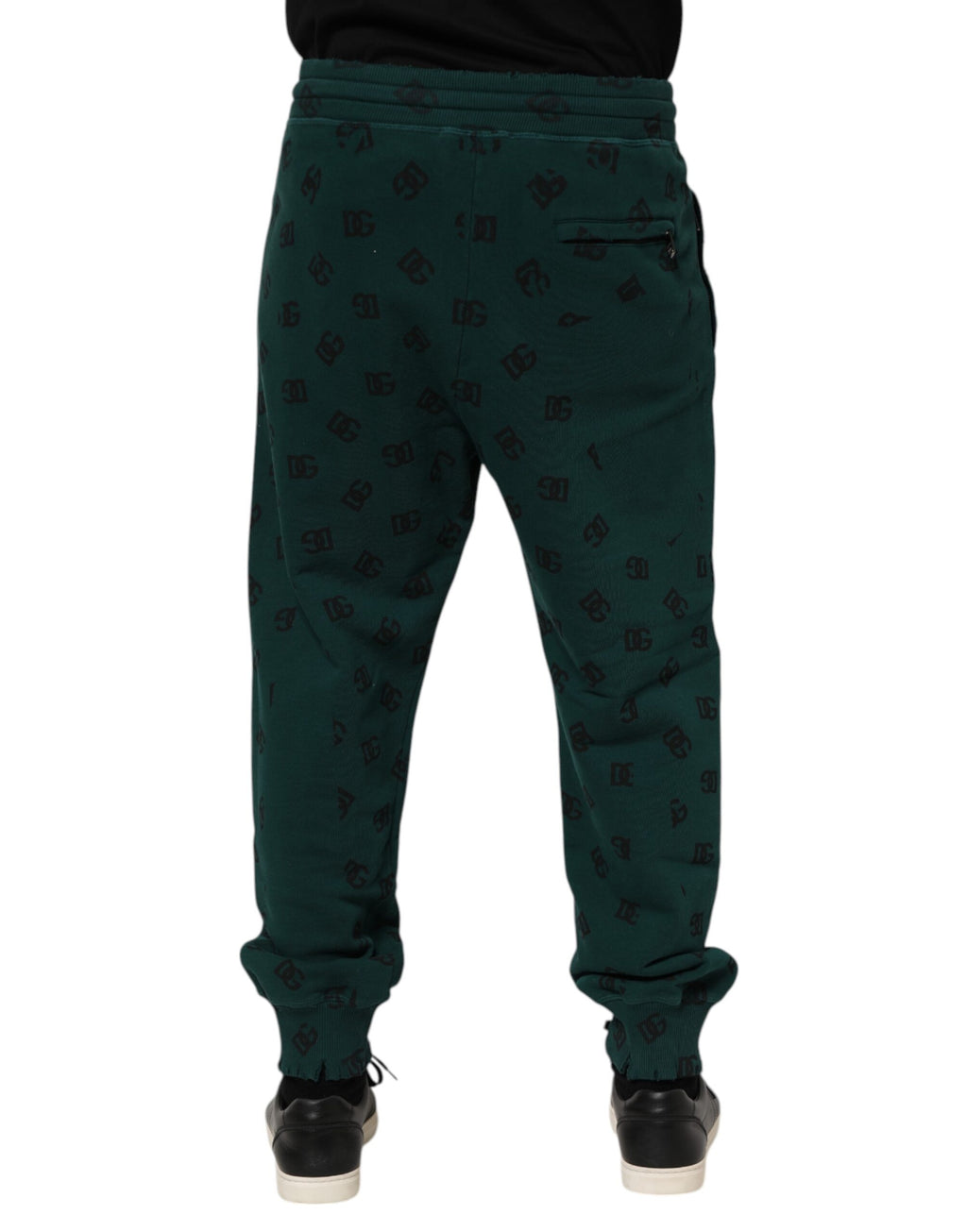 Dolce & Gabbana Green Logo Print Jogger Men Sweatpants Pants