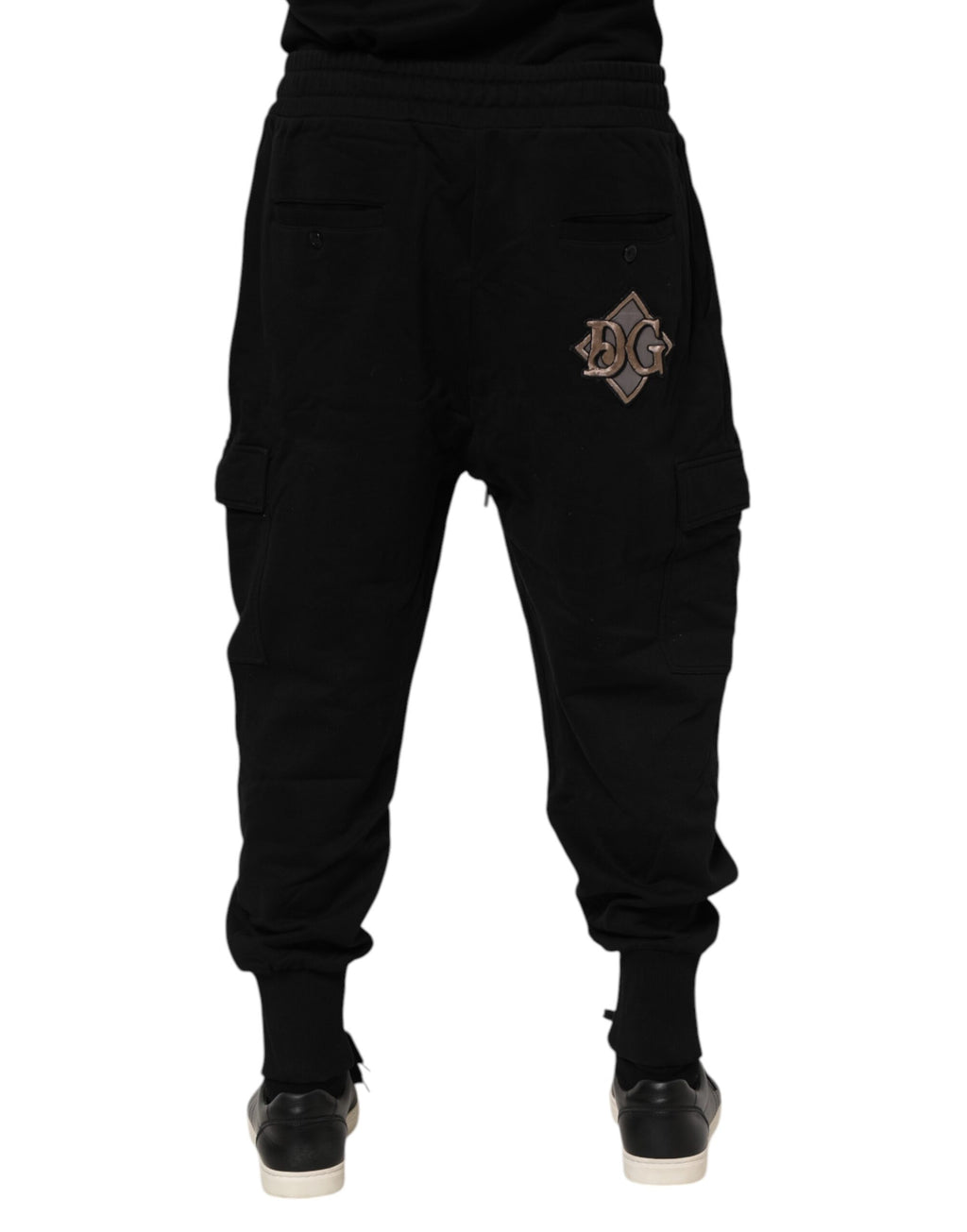 Dolce & Gabbana Black Cotton Logo Jogger Sweatpants Pants