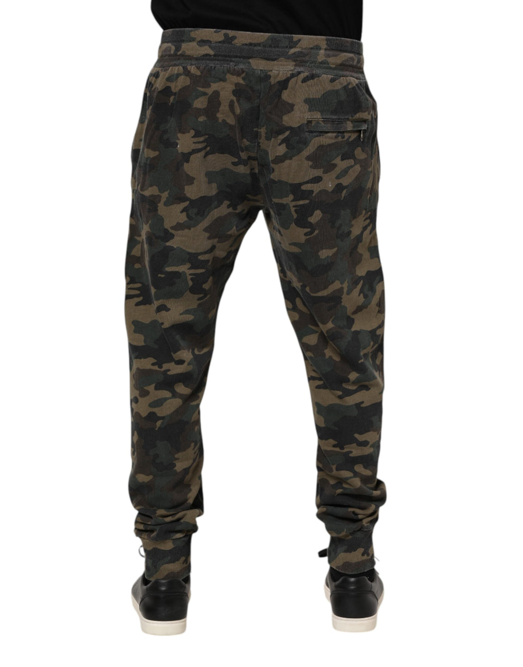 Dolce & Gabbana Brown Camouflage Cotton Men Jogger Pants