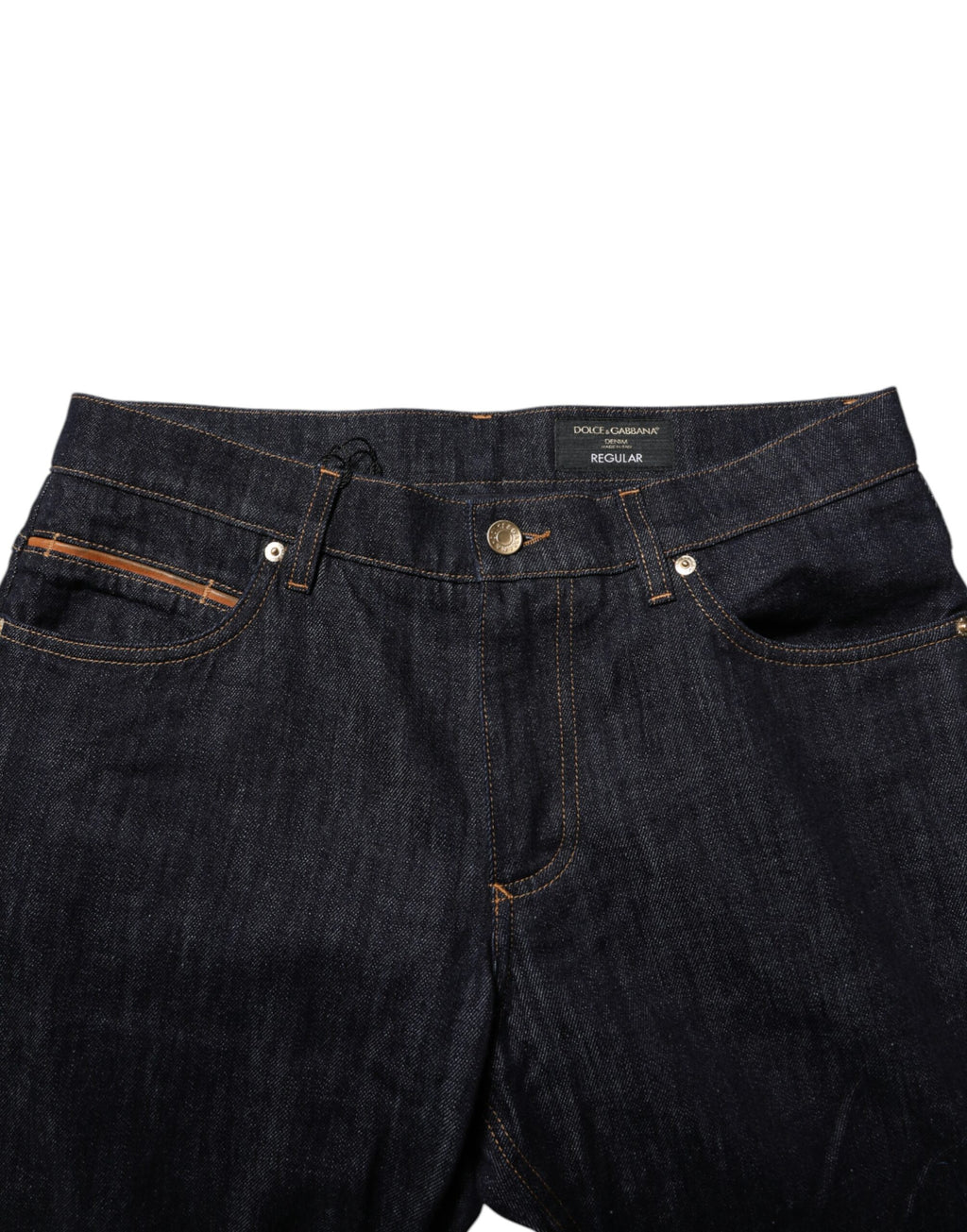 Dunkelblaue Herrenjeans aus Baumwolle mit Logo-Plakette