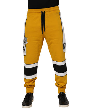 Gelbe Jogginghose aus Baumwolle mit Logo