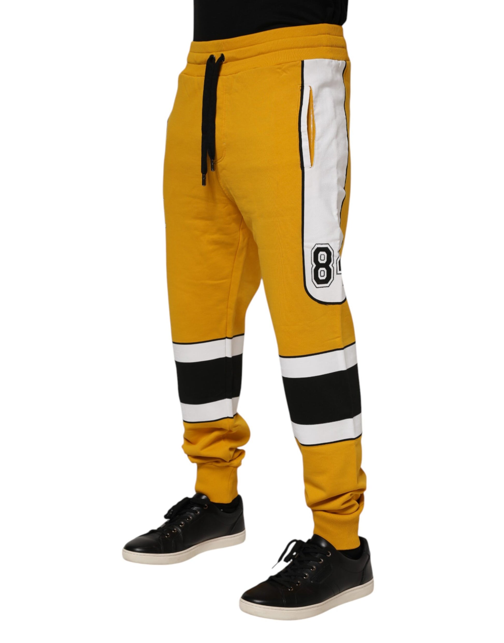 Gelbe Jogginghose aus Baumwolle mit Logo