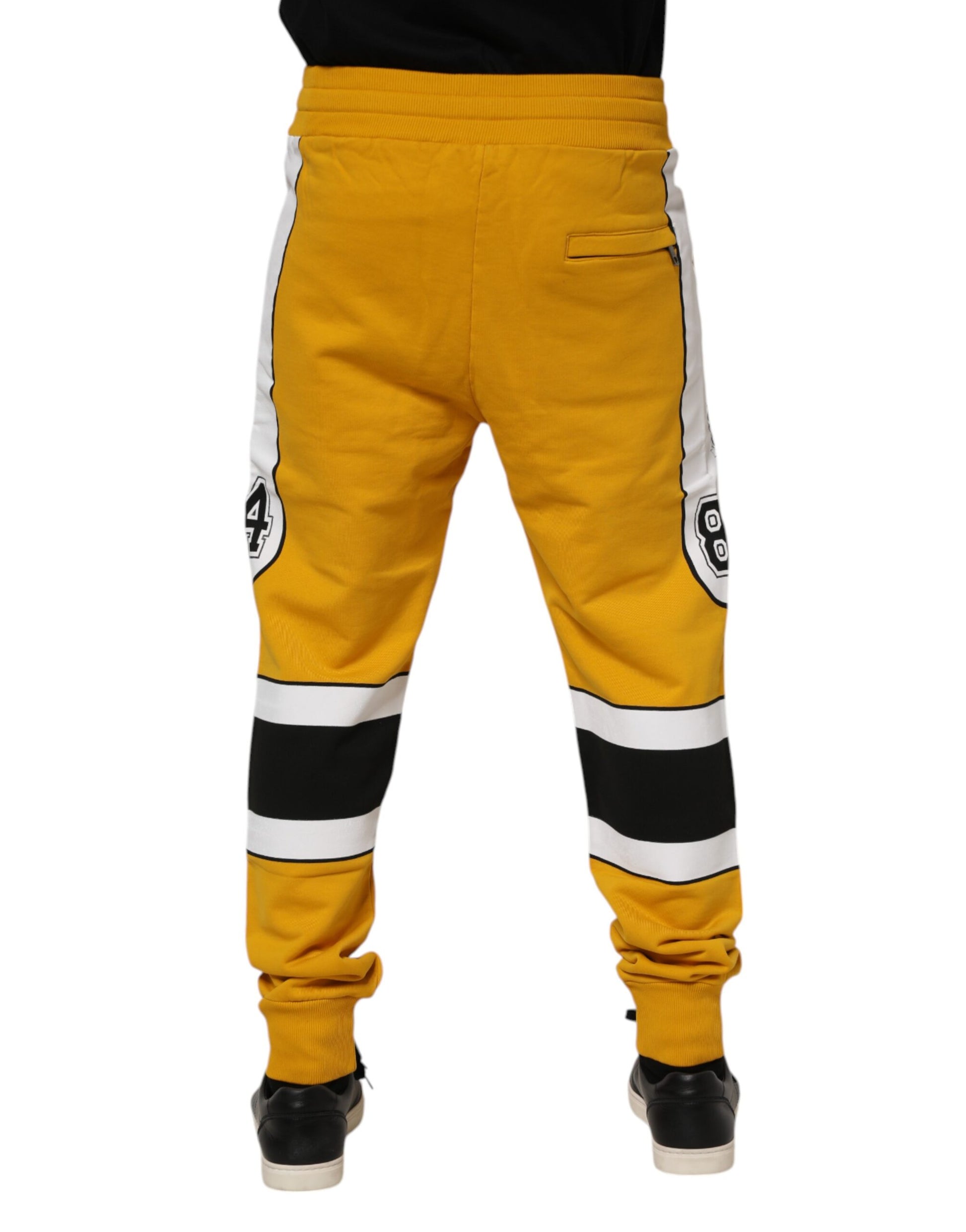 Gelbe Jogginghose aus Baumwolle mit Logo
