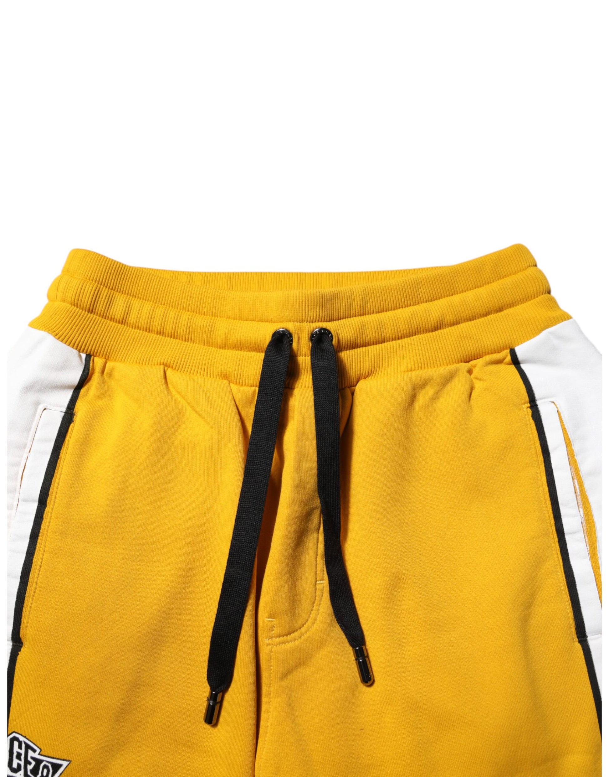 Gelbe Jogginghose aus Baumwolle mit Logo