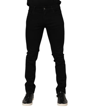 Dunkelblaue GOLD-Jeans aus Baumwolle mit Logo-Plakette