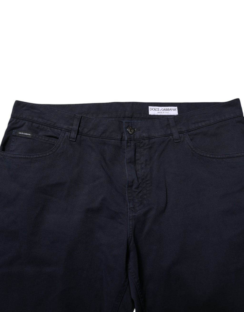 Schwarze, schmal zulaufende Jeans aus Baumwolle